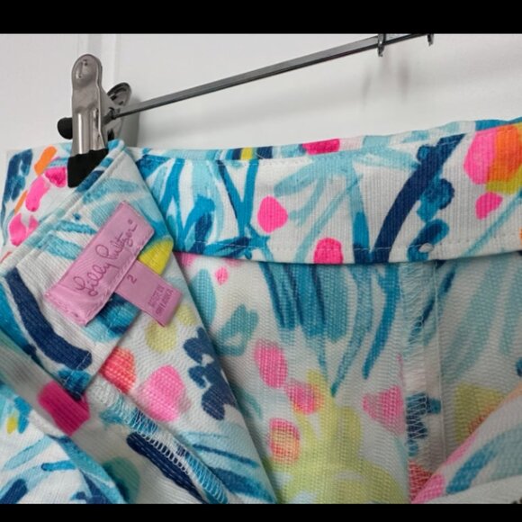 Lilly Pulitzer Sz 2 MARII SERENE BLUE TIPPY TOP Print Skort - Picture 3 of 4